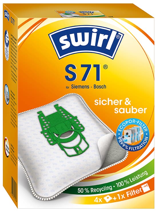 Swirl Staubsaugerbeutel S 71, Mit Microporplus-Filter
