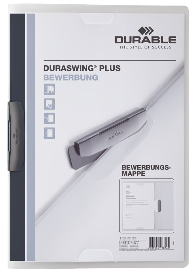 Durable Bewerbungsmappe Duraswing Plus, Din A4, Transparent