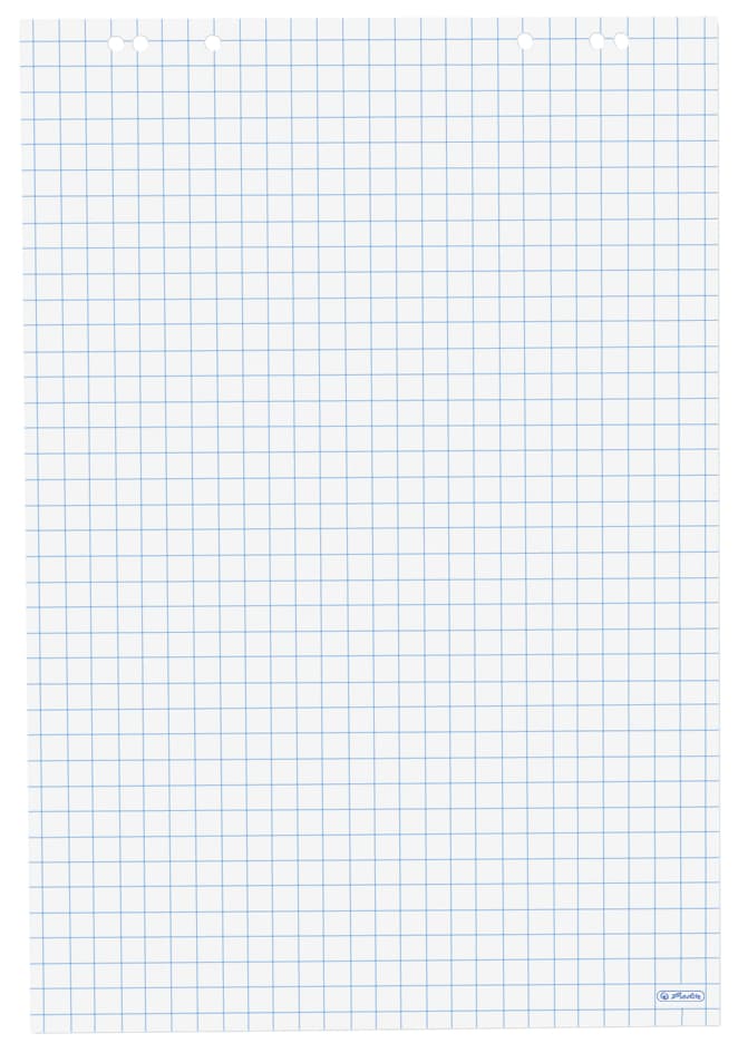 Herlitz Flipchart-Block, 20 Blatt, Kariert, 650 X 980 Mm