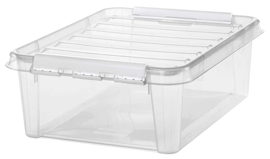 Smartstore Aufbewahrungsbox Classic 20 L, Clips: Weiß