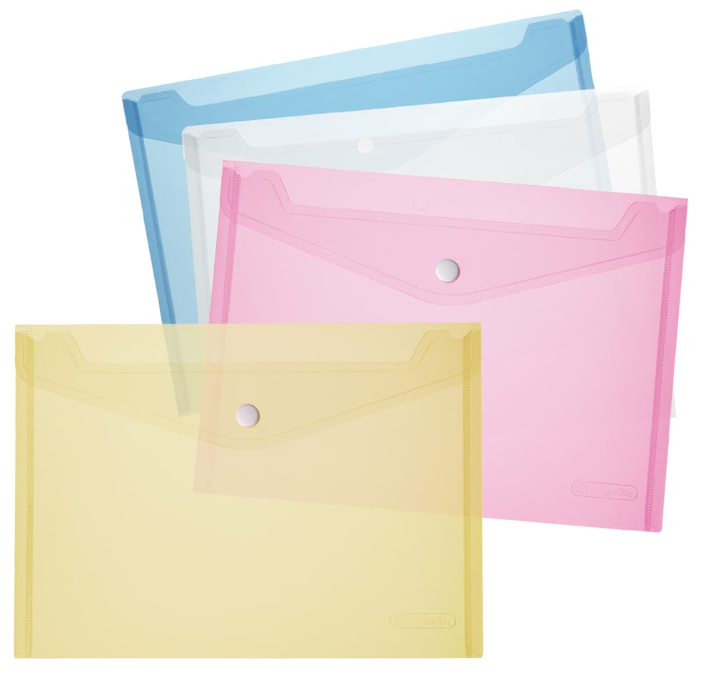 Herlitz Dokumententasche, Din A5, Pp, Blau/Transparent