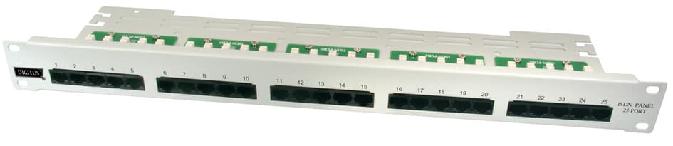 Digitus 19, Isdn Patch Panel Kat. 3, 25 X Rj45, 1 He