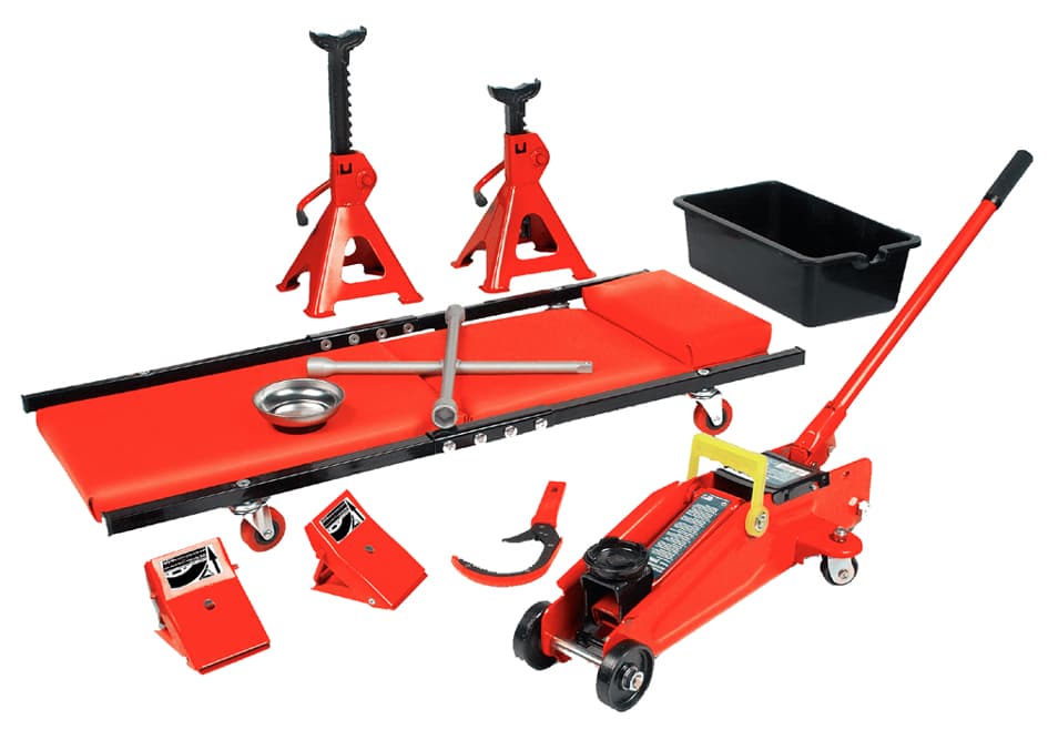 Brüder Mannesmann Kfz-Rangierwagenheber-Set, Rot