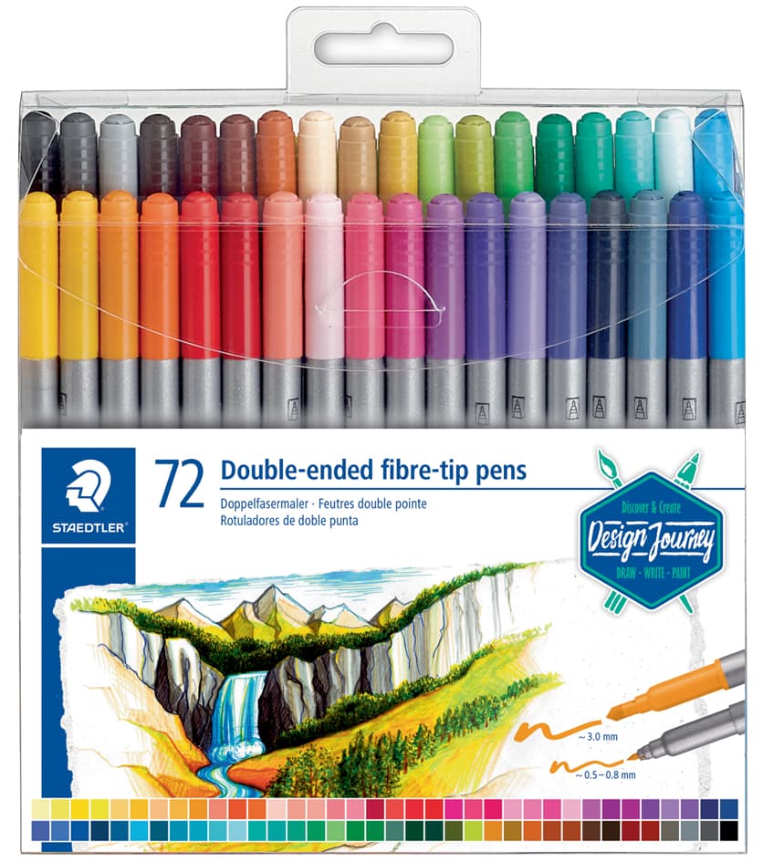 Staedtler Doppel-Fasermaler Design Journey, 72er Etui