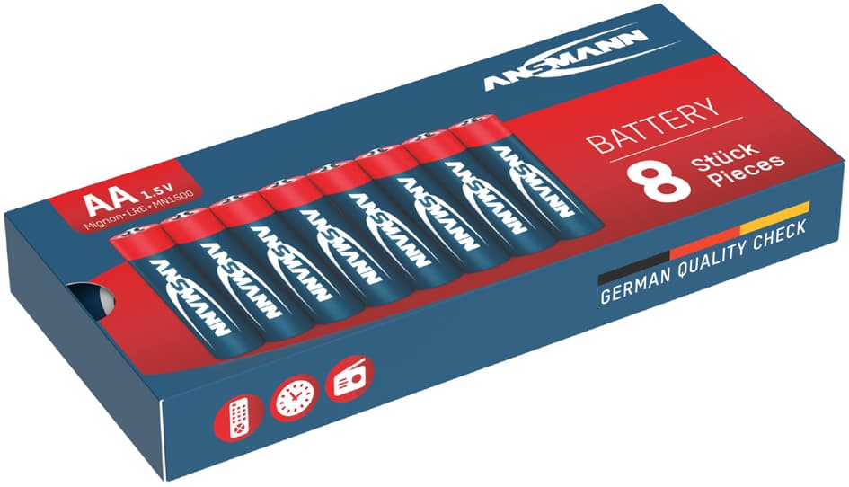 Ansmann Alkaline Batterie, Mignon Aa, 8er Pack