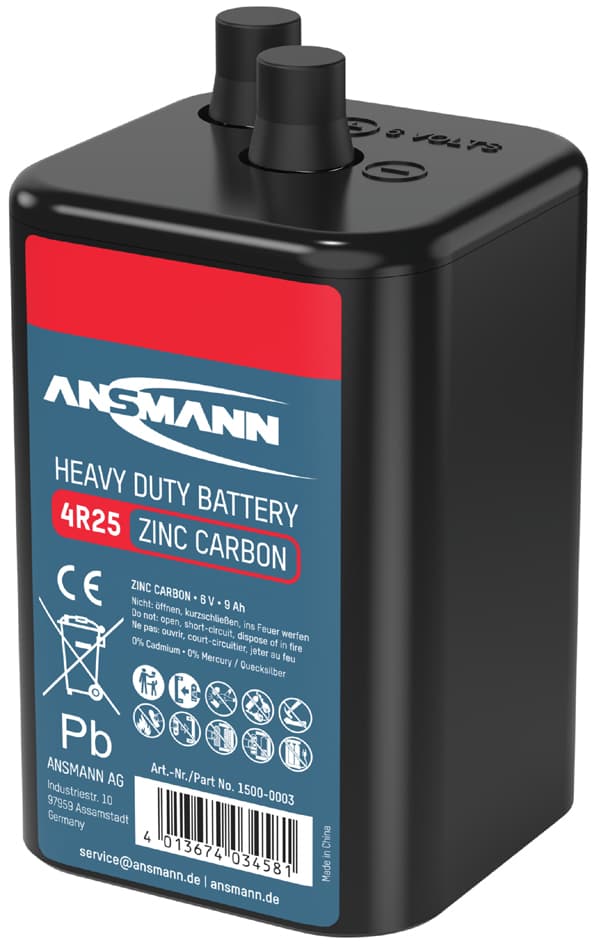 Ansmann Zink-Kohle Batterie, 4r25, 6 Volt