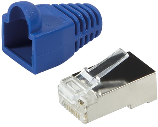 Logilink Rj45 Stecker, Kat.5e, Mit Knickschutztülle, Blau