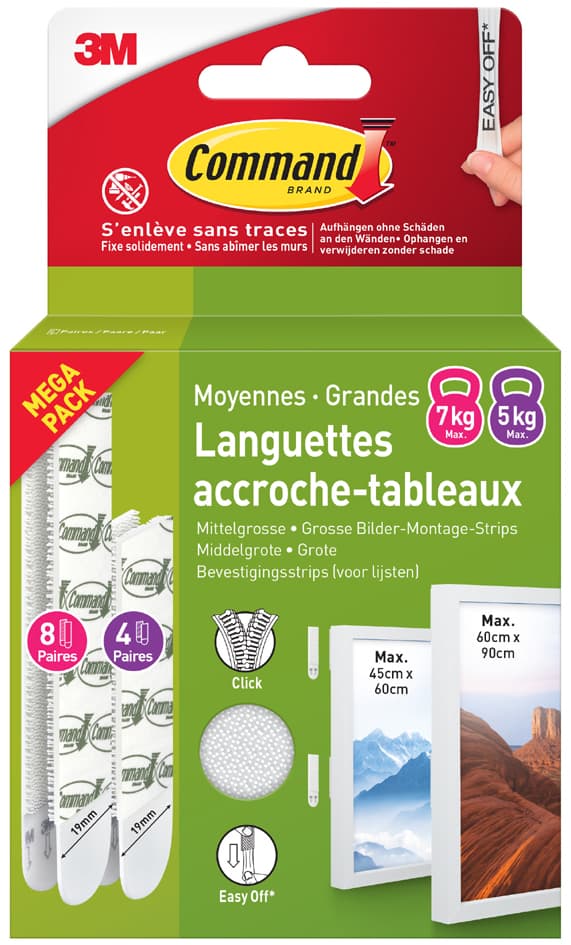 3m Command Bilder-Montagestreifen Strips, Multipack (M/L)