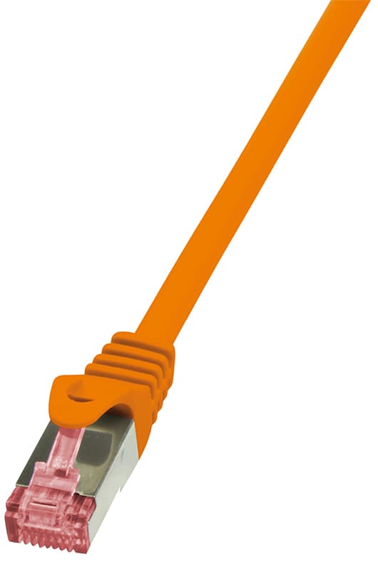 Logilink Patchkabel, Kat. 6, S/Ftp, 0,25 M, Orange