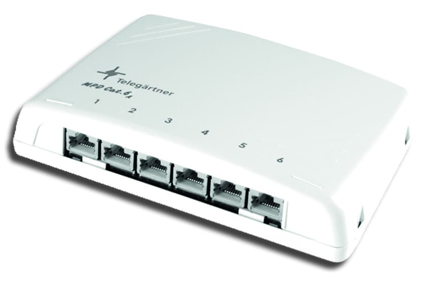 Telegärtner Modular Patch Verteiler Kat.6a, 6 X Rj45