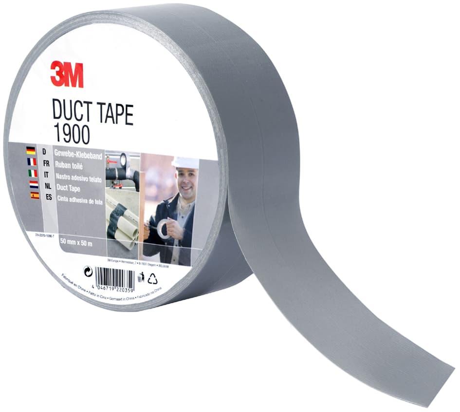 3m Economy Gewebe-Klebeband 1900, 50 Mm X 50 M, Schwarz