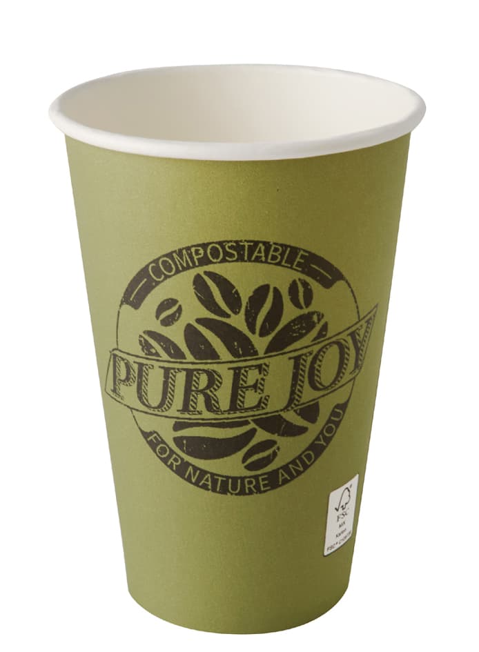 Papstar Papp-Trinkbecher , Pure, , 0,3 L, Grün