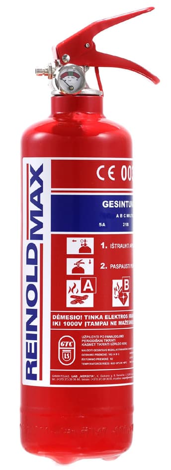 Reinold Max Feuerlöscher Für Kraftfahrzeuge, 2 Kg, Din En 3