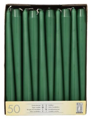 Starpak Leuchterkerzen, 22 Mm, Dunkelgrün, 50er Pack