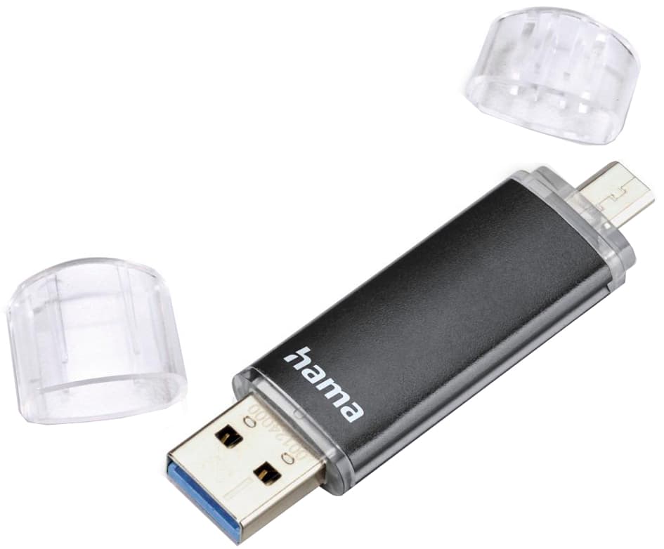 Hama Usb 3.0 Speicherstick , Laeta Twin, , 64 Gb, Schwarz
