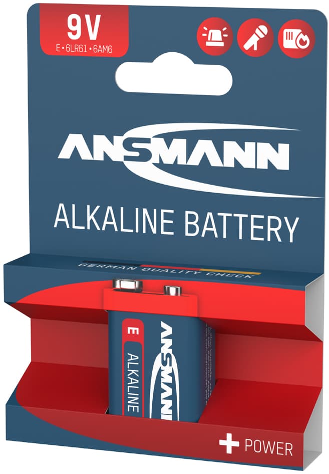 Ansmann Alkaline , Red, Batterie, 9v E-Block