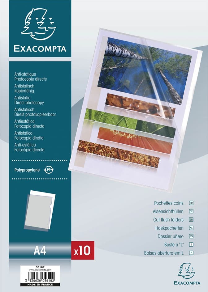 Exacompta Sichthülle, Din A4, Pp 0,12 Mm, Glasklar