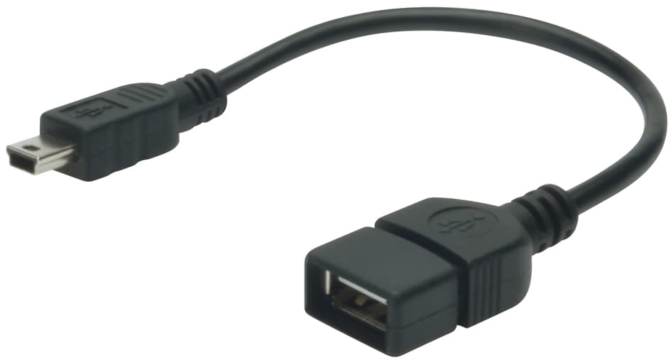 Digitus Usb 2.0 Adapterkabel, Mini Usb-B - Usb-A, 0,2 M