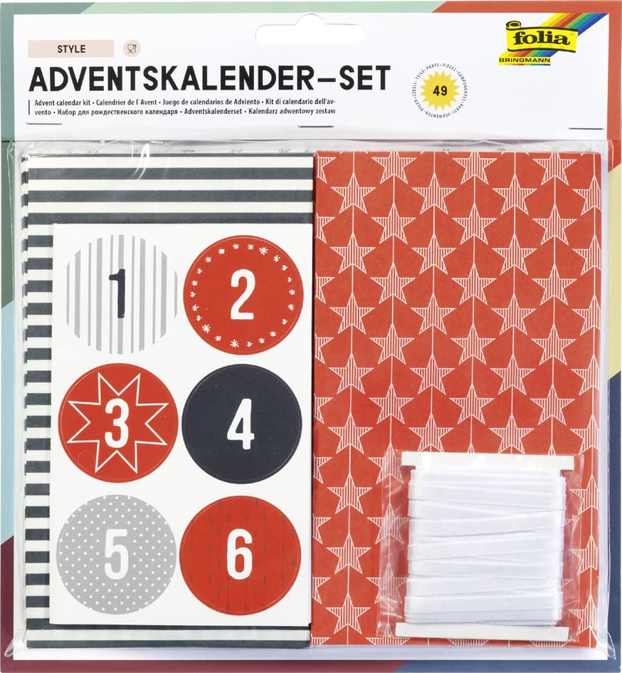 Folia Adventskalender 24 Adventstütchen , Style,
