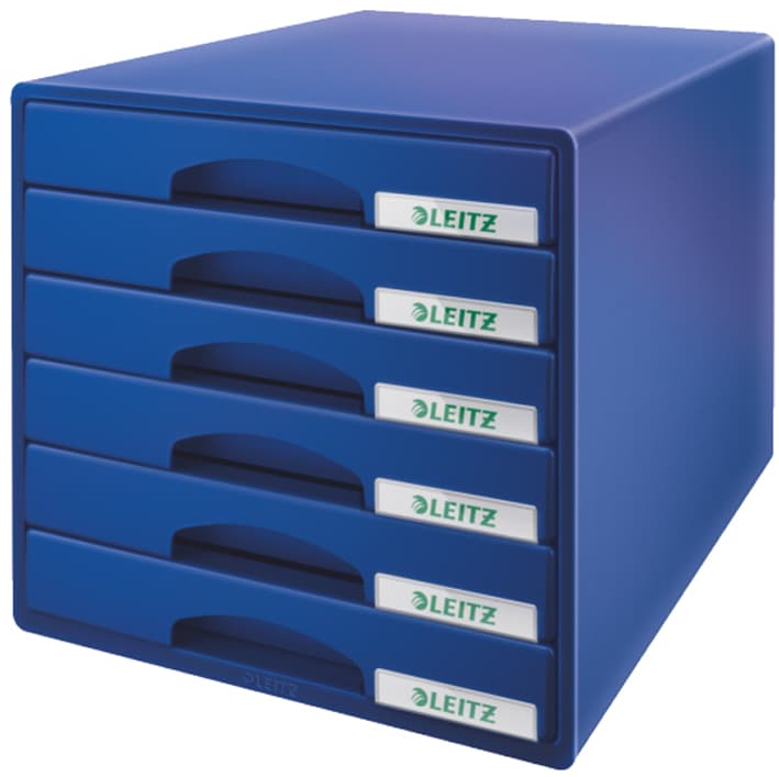 Leitz Schubladenbox Plus, 6 Schübe, Blau