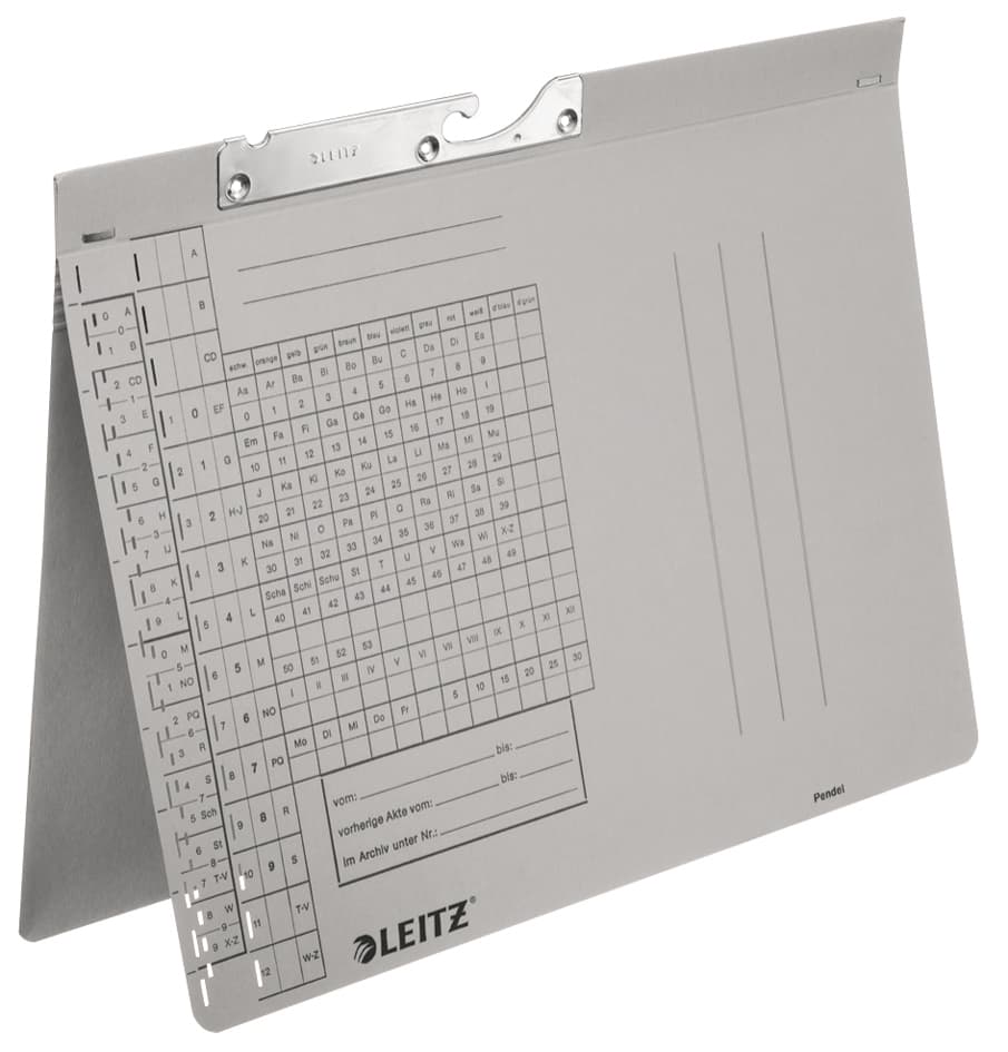 Leitz Pendelhefter, A4, Behördenheftung, Grau, 250 G/Qm