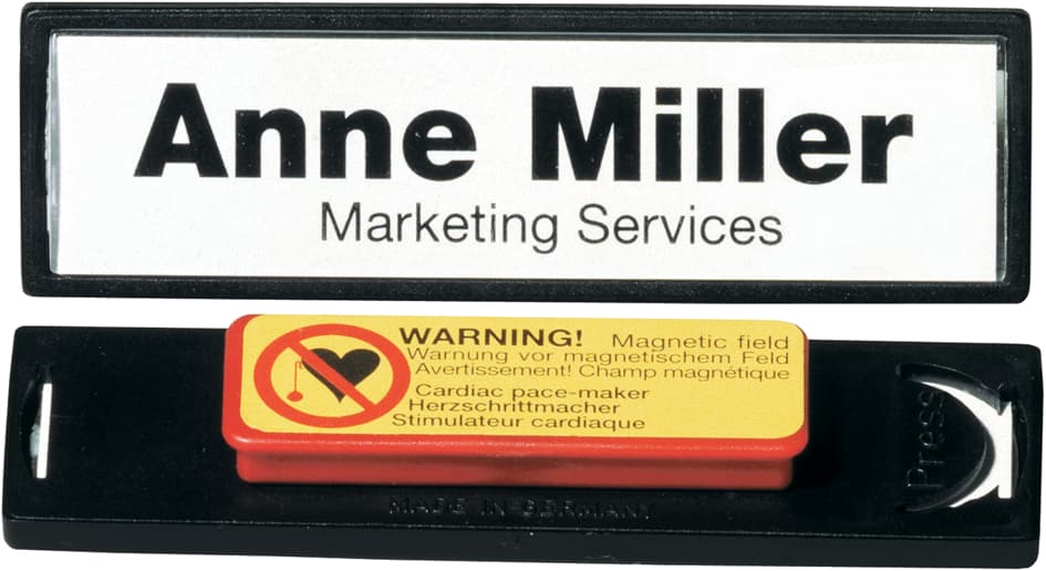 Durable Namensschild Clip-Card, Mit Magnet, 67 X 17 Mm