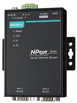 Moxa Serial Device Server, 2 Port, Rs-232, Nport-5210a