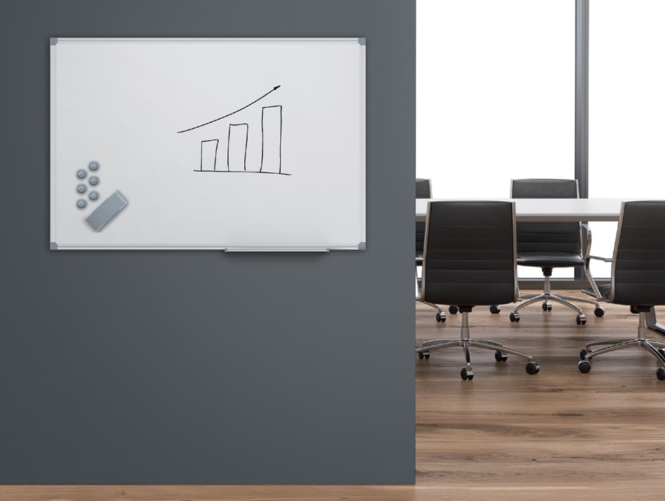 Maul Weißwandtafel Maulstandard, (B)2.000 X (H)1.000mm, Grau