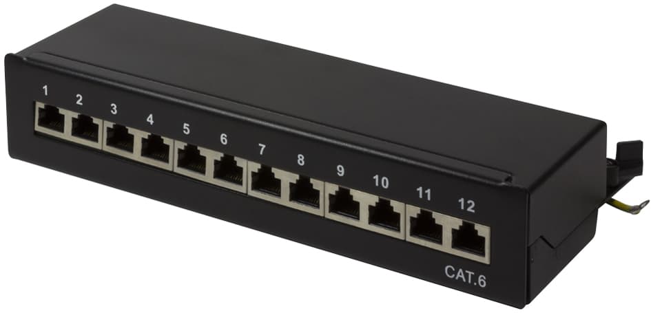Logilink Desktop Patch Panel Kat.6, Geschirmt, 12 Port