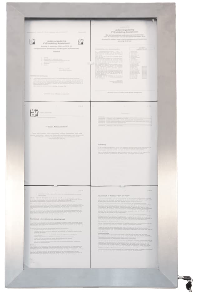 Securit Led-Schaukasten Stainless Steel, 6 X Din A4