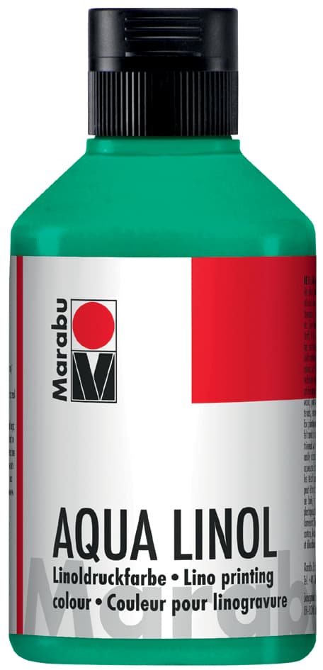 Marabu Aqua-Linoldruckfarbe, Blaugrün, 250 Ml