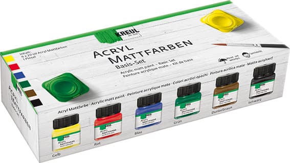Kreul Acryl-Mattfarbe, Basis-Set 6 X 20 Ml
