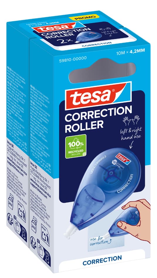 Tesa Einweg-Korrekturroller Correction Roller, 4,2 Mm X 10 M