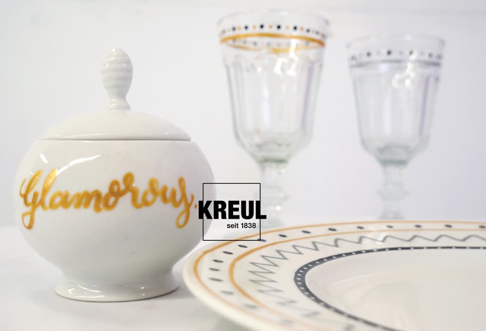 Kreul Glass & Porcelain Pen Metallic, 5er-Set