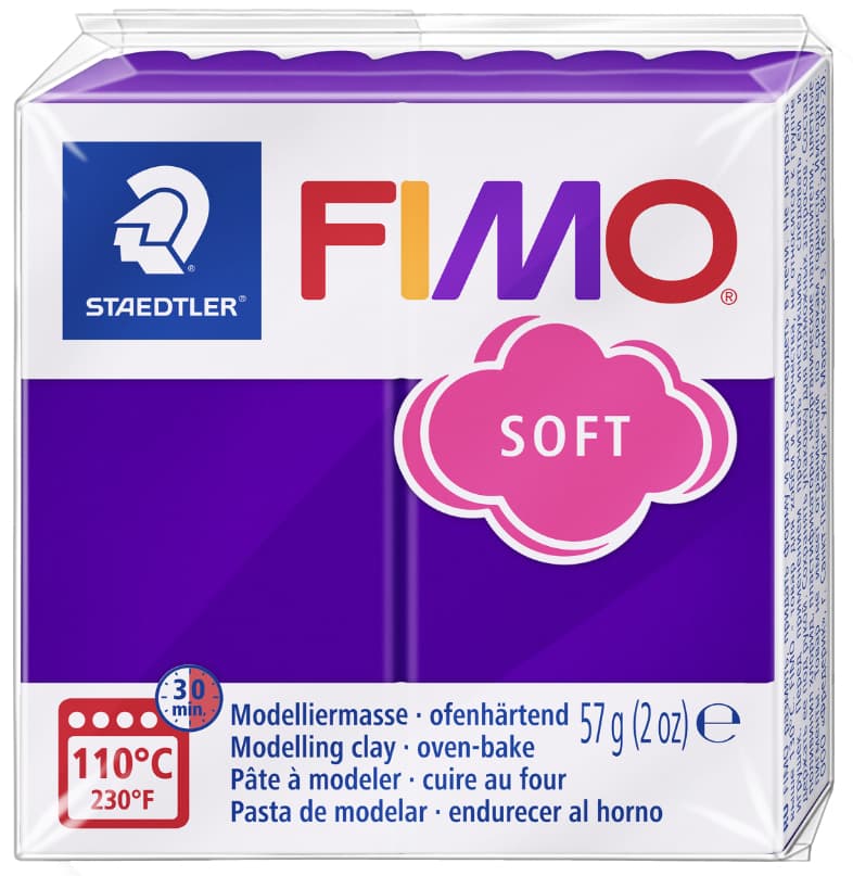 Fimo Soft Modelliermasse, Ofenhärtend, Pflaume, 57 G