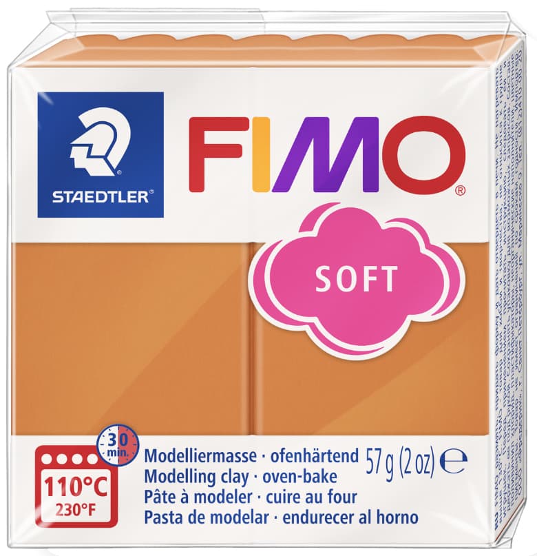 Fimo Soft Modelliermasse, Ofenhärtend, Cognac, 57 G