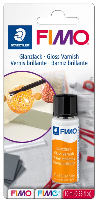 Fimo Glanzlack, 10 Ml Im Gläschen, Pinsel Im Deckel