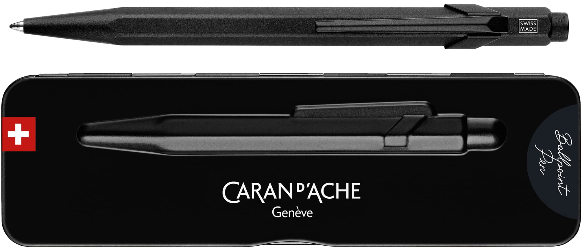 Caran D, Ache Druckkugelschreiber 849 Black Code, Schwarz