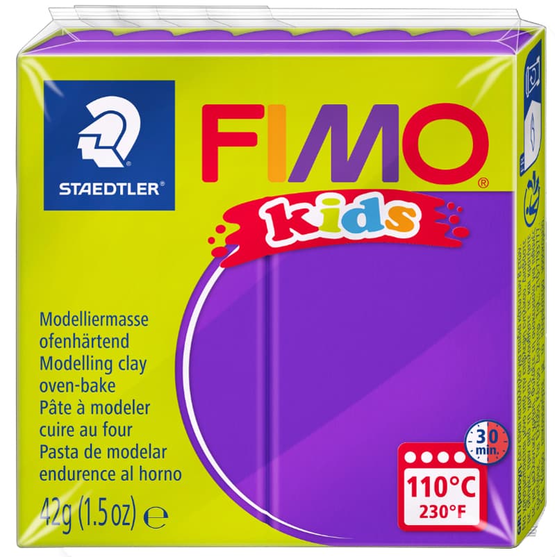Fimo Kids Modelliermasse, Ofenhärtend, Violett, 42 G