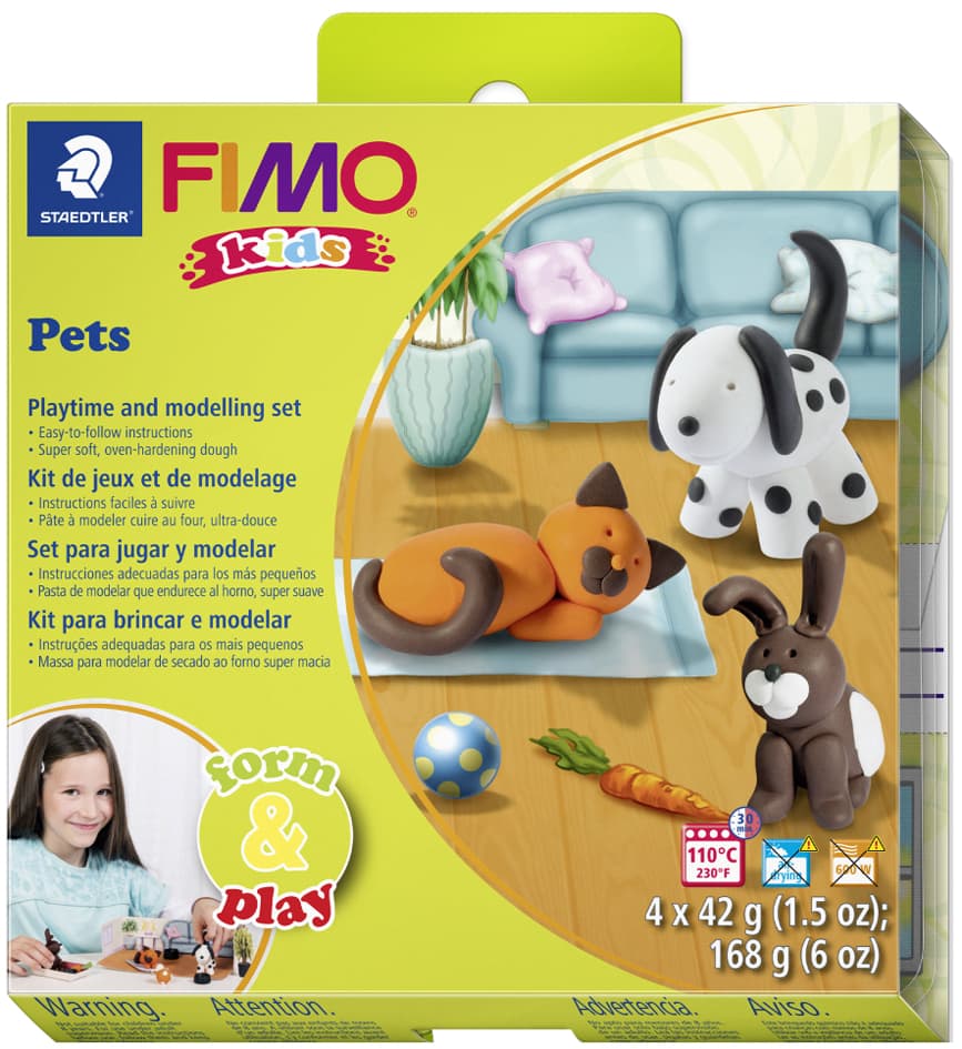Fimo Kids Modellier-Set Form & Play , Pet, , Level 1