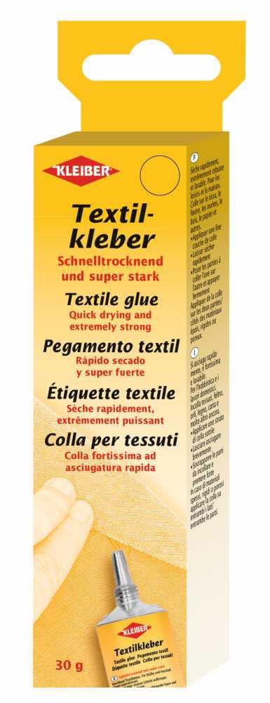 Kleiber Textilkleber, Transparent, 30 G