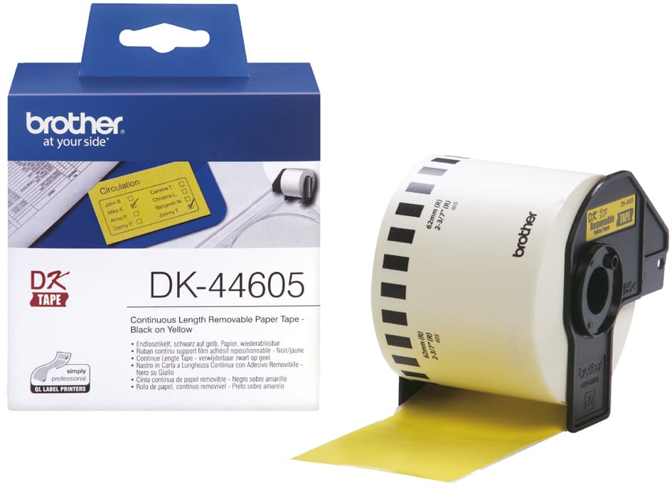 Brother Dk-44205 Endlos-Etiketten Papier, Wiederablösbar