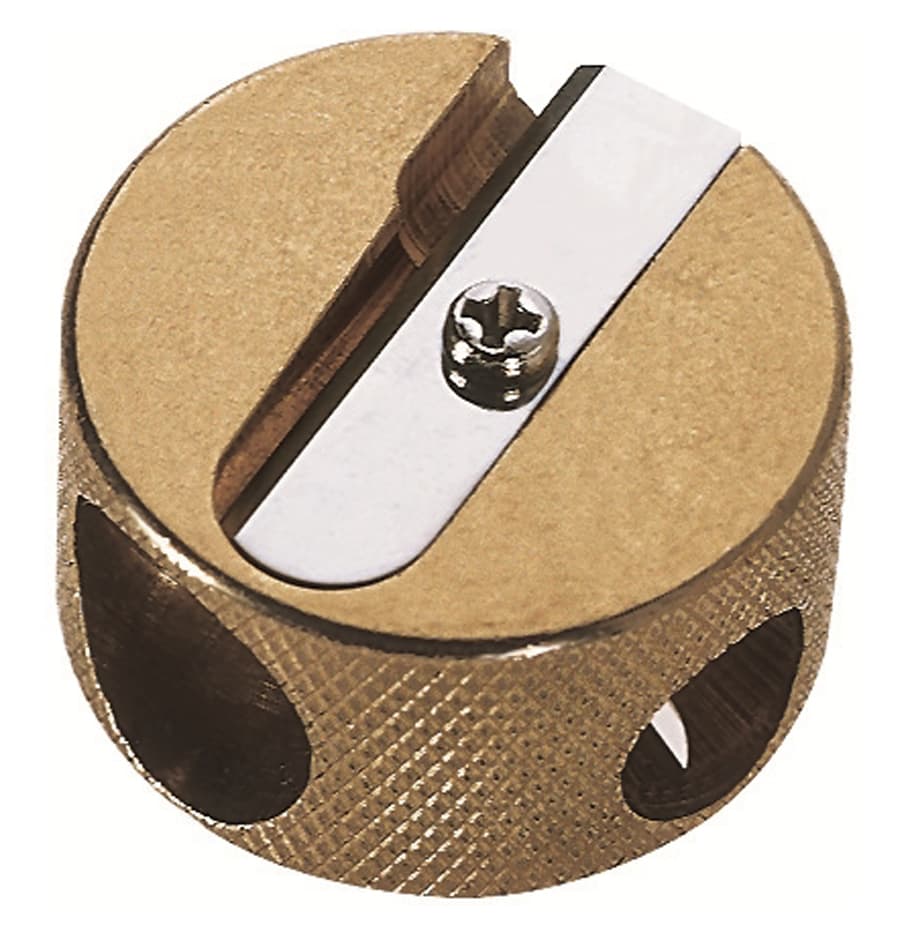M+R Doppel-Spitzer, Aus Messing, Rund, In Geschenkverpackung