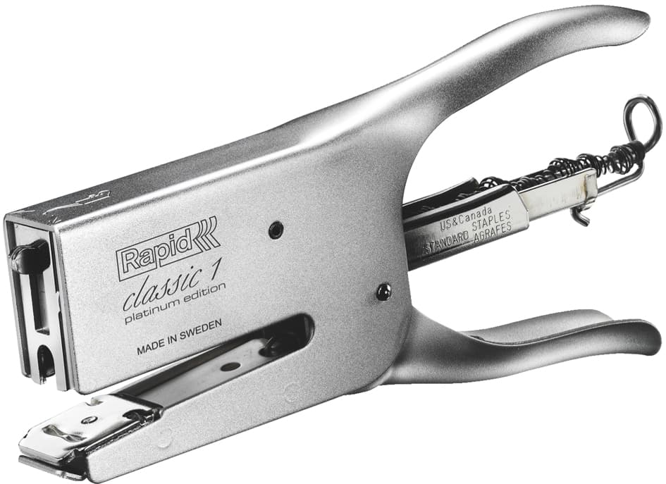 Rapid Heftzange Classic K1 - Platinum Edition, Silber