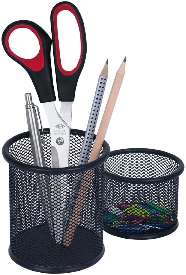 Wedo Stifteköcher-Set Office, Aus Drahtmetall, Schwarz