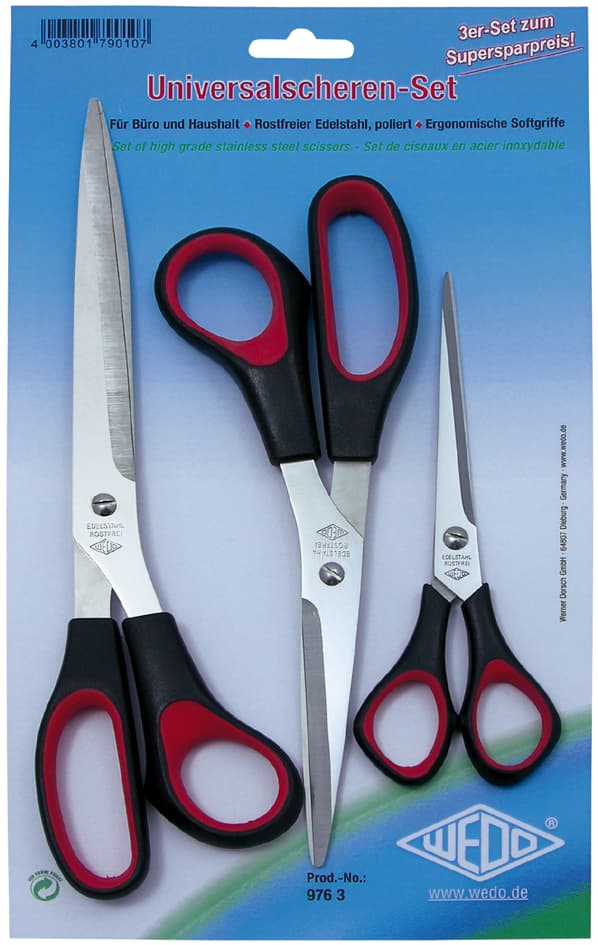 Wedo Universalscheren-Set, 3-Teilig, Länge: 160/210/255 Mm