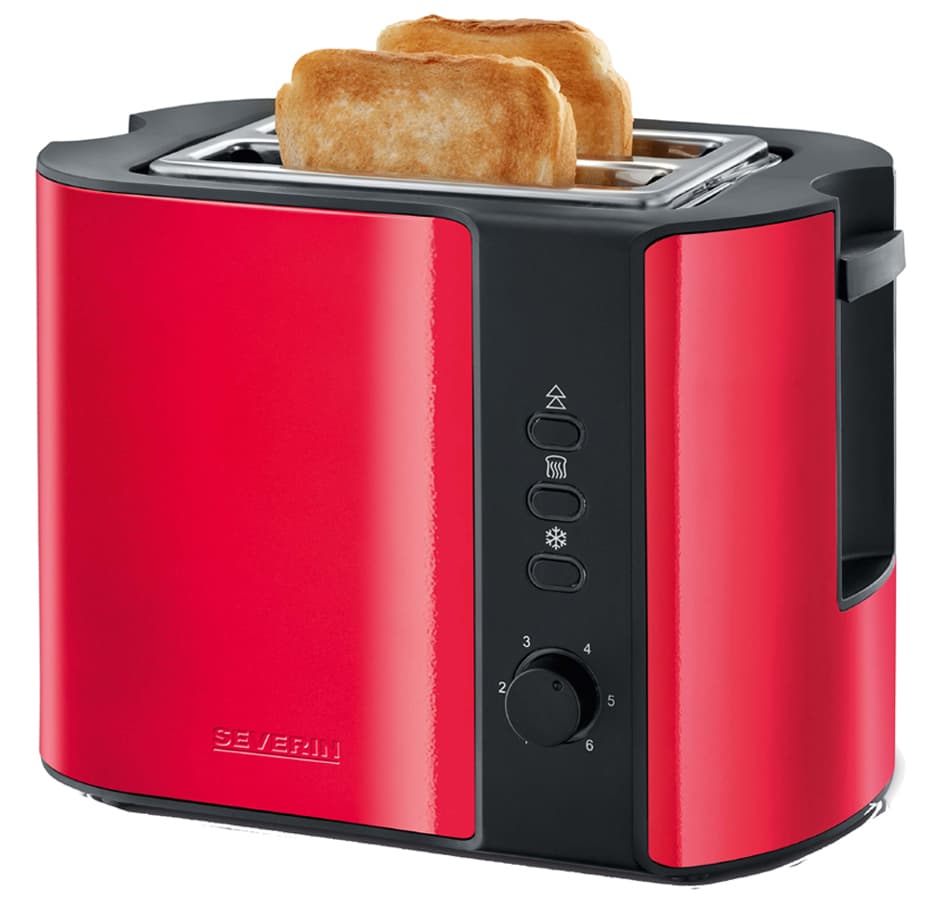 Severin 2-Scheiben-Toaster At 2217, 800 Watt, Rot / Schwarz