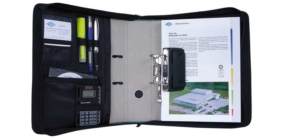 Wedo Ordnertasche, Schwarz, Für Din A4 Ordner
