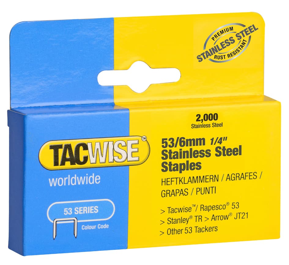 Tacwise Heftklammern 53/6 Mm, Edelstahl, 2.000 Stück