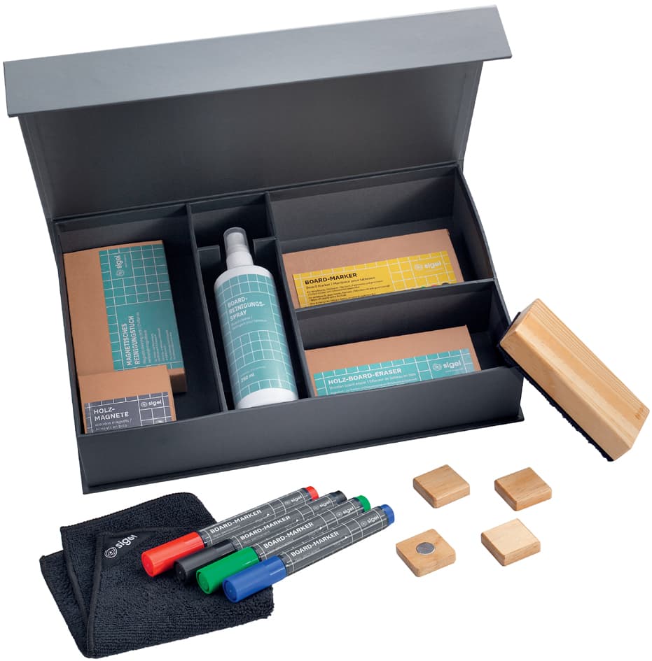 Sigel Starter-Set Für Glas-Magnet- & Weißwandtafeln